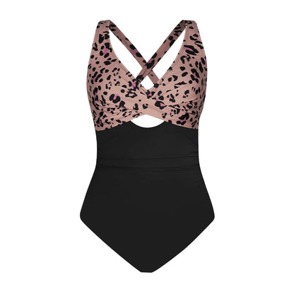 Enteriza con Estampa Animal Print y Recorte Frontal Ref: 0470