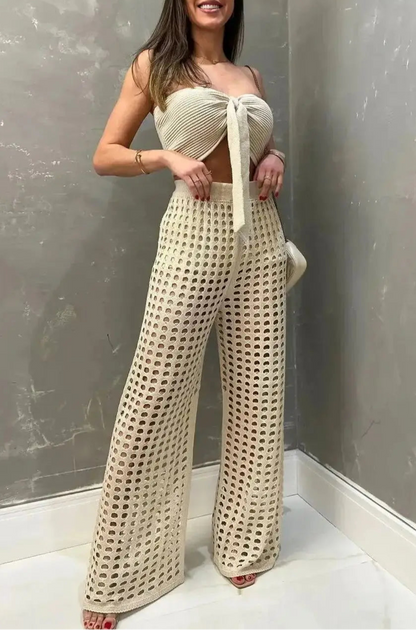 Conjunto en Crochet Calado con Ajuste Ref: 0349