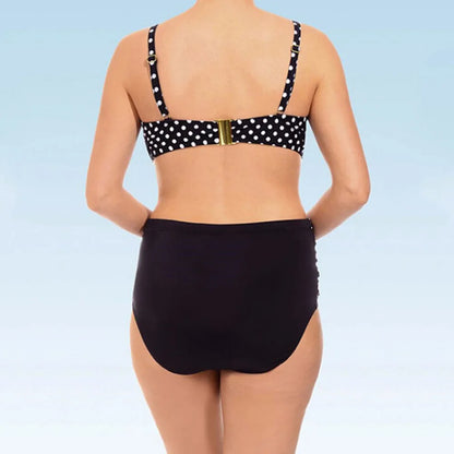 Bikini Plus Size de Cintura Alta con Estampa de Lunares Ref: 0656