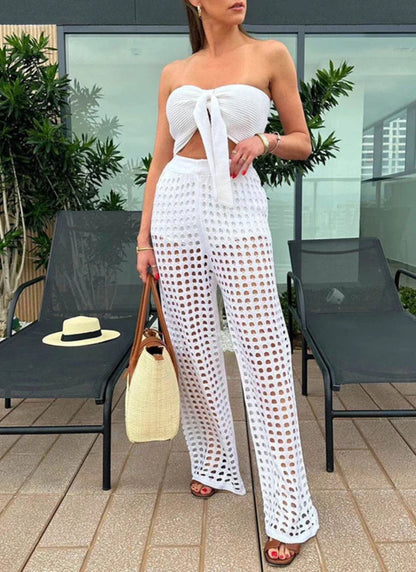 Conjunto en Crochet Calado con Ajuste Ref: 0349