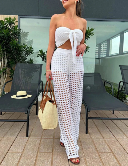 Conjunto en Crochet Calado con Ajuste Ref: 0349
