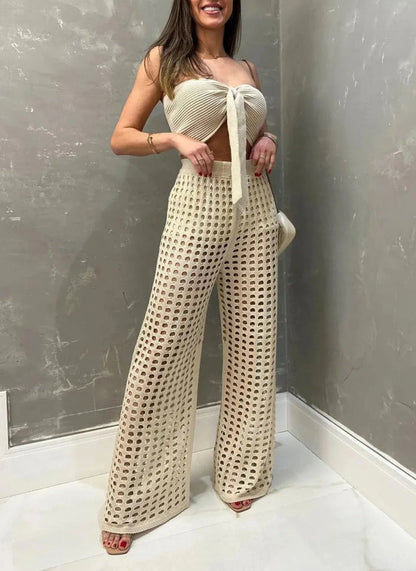 Conjunto en Crochet Calado con Ajuste Ref: 0349