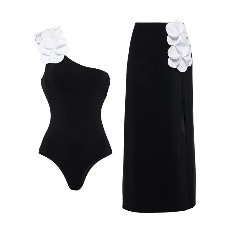 Conjunto con Aplique Floral Ref: 0324